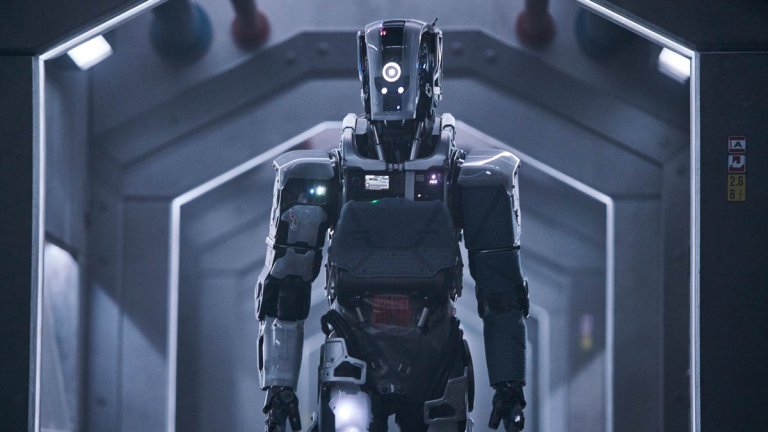 Hilary Swank vs malevolent robot in first I Am Mother pics