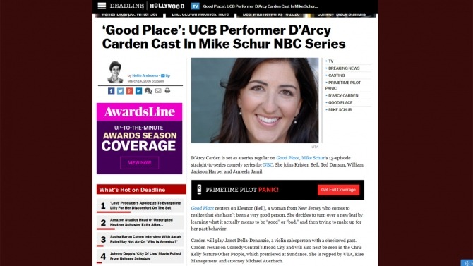 The Good Place: the fake casting news leaked as a joke