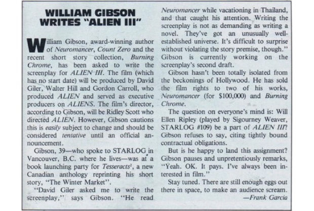 Space commies&nbsp;in&nbsp;Mallworld: revisiting William Gibson's Alien III