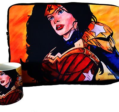 15" Wonder Woman Laptop Sleeve and Mug