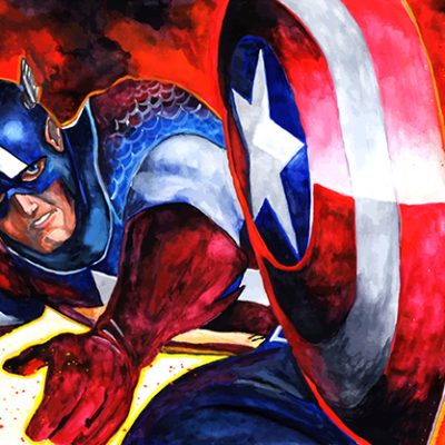 Small Captain America Mouse Pad