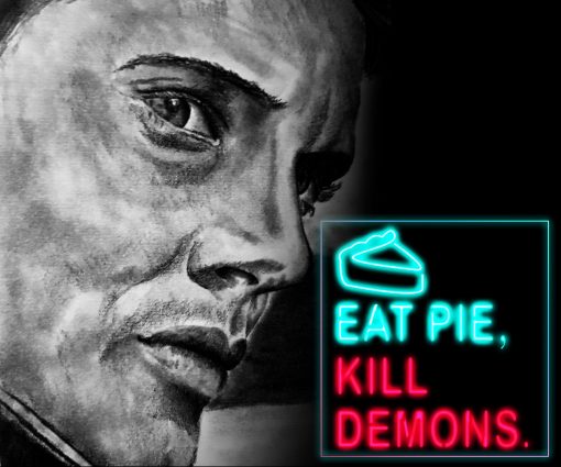 Small  Dean - Eat Pie Kill Demons Mouse Pad
