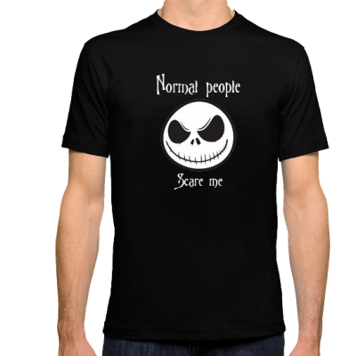 CD - Jack Skellington Normal People Scare Me GLOW T-shirt