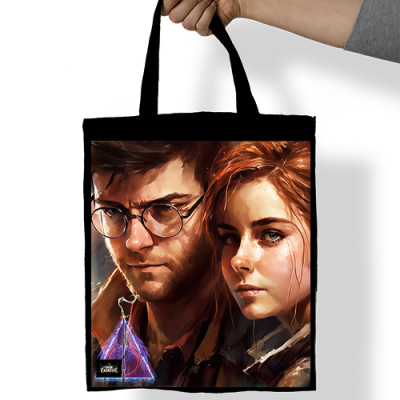 Harry and Ginny Denim Tote Bag