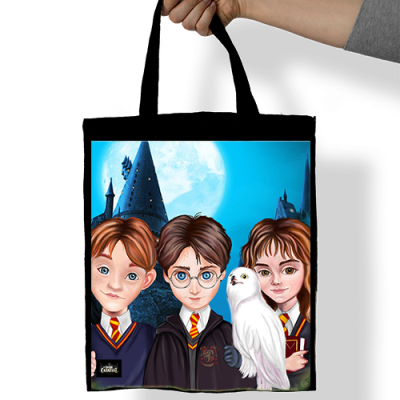 HP Trio  Denim Tote Bag