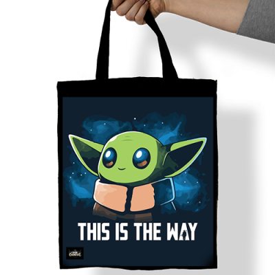 This is the Way Grogu Denim Tote Bag