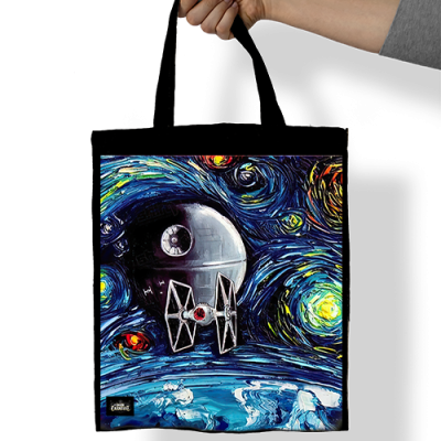 Starry starry Death Star Tote Bag