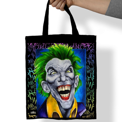 Joker Ha Ha Denim Tote Bag