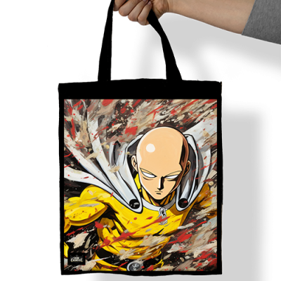 One Punch Denim Tote Bag