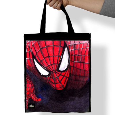 Spider Man Denim Tote Bag