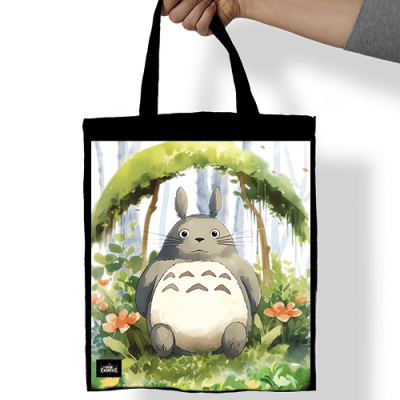 Totoro 2 Denim Tote Bag