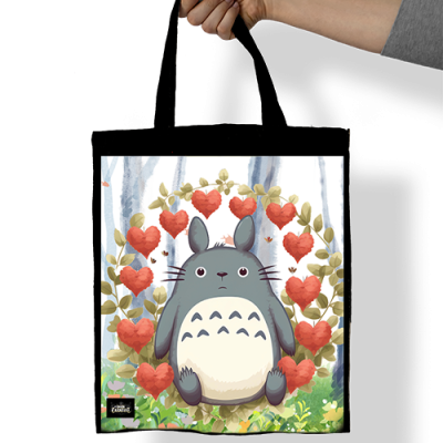 Love Totoro Denim Tote Bag