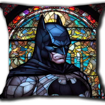 Stained Glass Batman Cushion