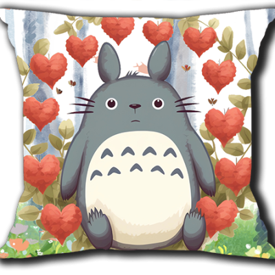 Totoro with hearts Cushion