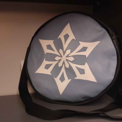 Genshin Impact Cryo Element Symbol Fan-Made Round Sling Bag