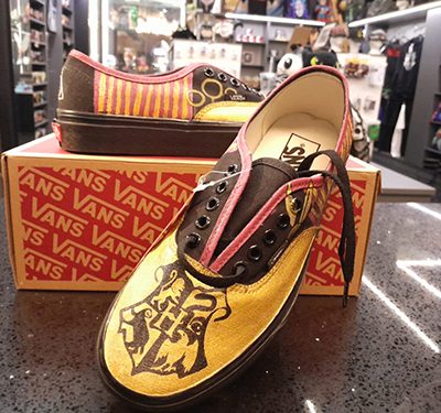Gryffindor Lace Up Size 6 Hand Painted Vans