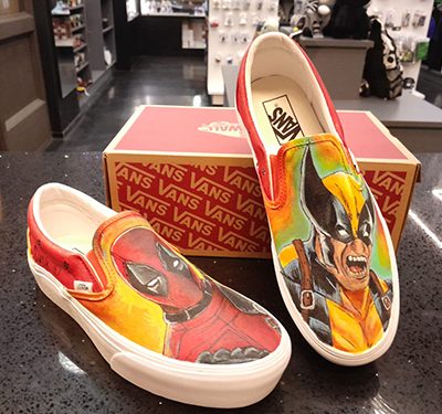 Deadpool/Wolverine Size 7 Hand Painted Vans