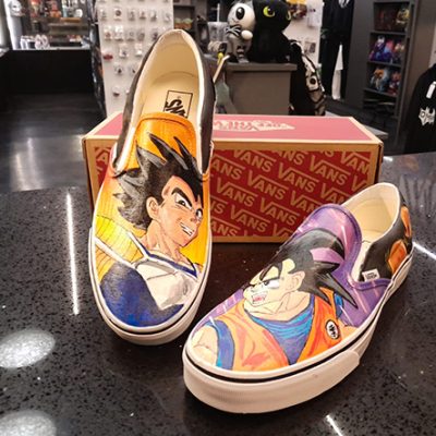 DBZ Goku & Vegeta Size 8 Hand Painted Vans