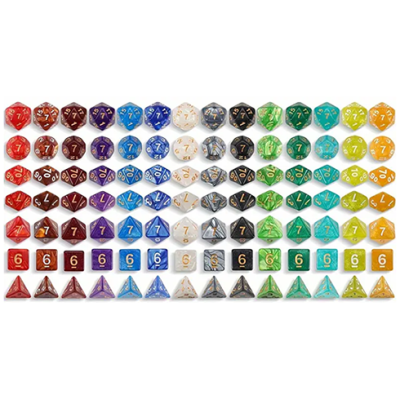 Acrylic Polyhedral 7 Piece Dice Set