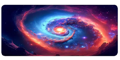 Space Galaxy UV Reactive Gaming Desk Mat