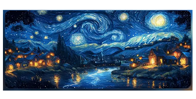 Starry Night 2 Desk Mat