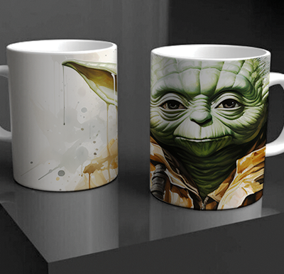Yoda Watercolour Mug