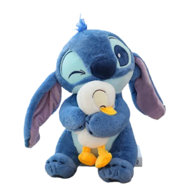 Stitch Hugging a Duck Plush