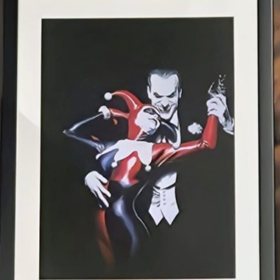 Tango with Evil: Harley Quinn & Joker by Alex Ross Framed Print