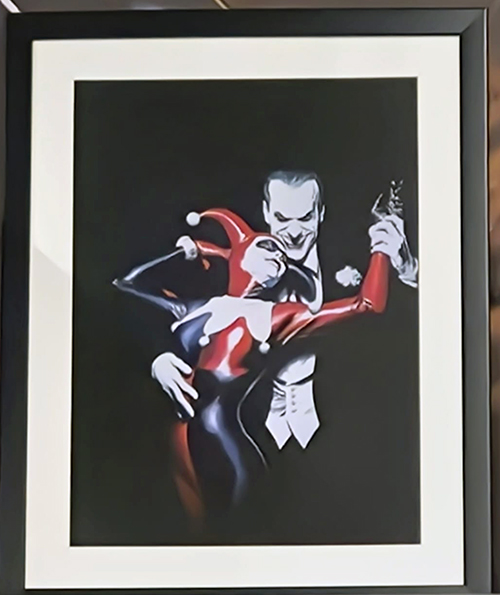 Tango with Evil: Harley Quinn & Joker by Alex Ross Framed Print