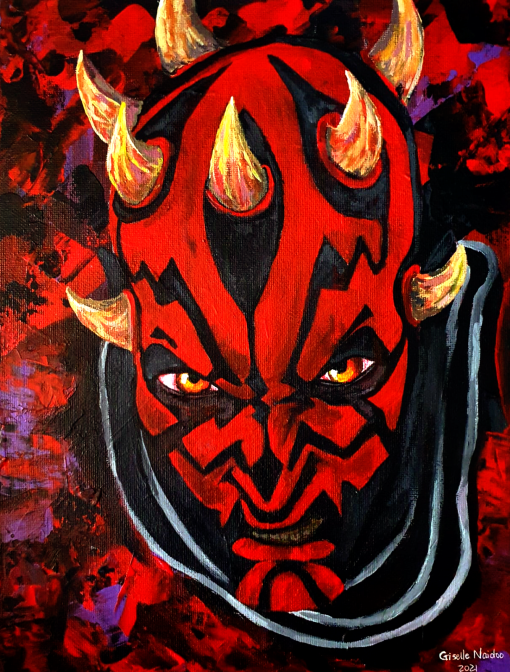 Darth Maul Canvas Board Painting