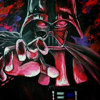 Dearth Vader Canvas Board Painting
