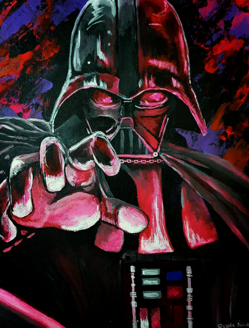 Dearth Vader Canvas Board Painting