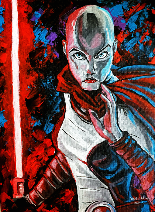 Asajj Ventress Canvas Board Painting